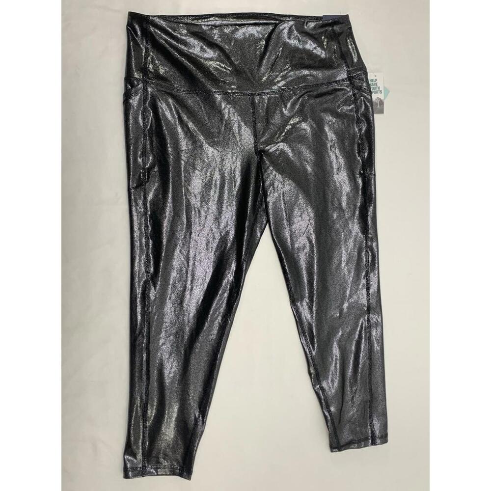 NWT DSG Dick’s Performance Ultra High Rise Tight Silver/Black Pockets 2XL